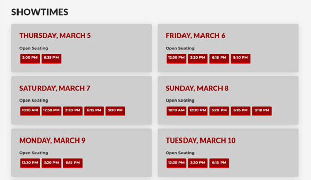 Carolina Mall Cinema Movie Showtimes